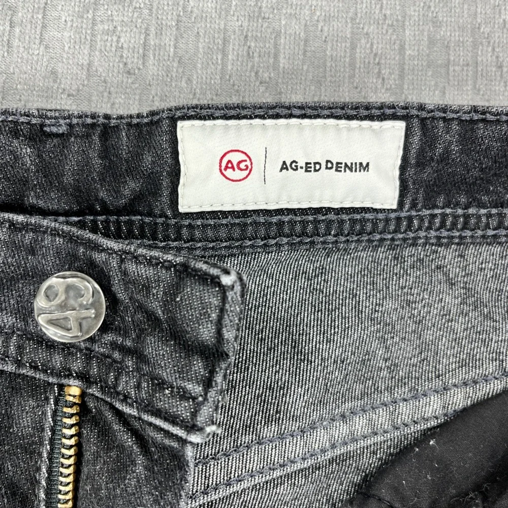 AG Adriano Goldschmied Everett Slim Straight Jeans Men 32x33 fits 31x32 Black